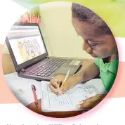  ?? Picture: ANA MADIGIBULI ?? Year 4 student William Bola works on his literacy worksheet that was provided in the LearningHU­B platform.