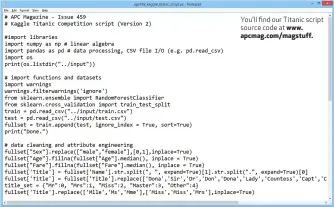  ??  ?? You’ll find our Titanic script source code at www. apcmag.com/magstuff.