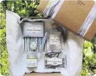  ??  ?? Priestland­s Birch Scrub-Up and Celebrate gift set £32.99, Suttons.co.uk After a long day gardening, pamper yourself with these soaps, dry skin rescue oil and lip balm, and there’s even a spirit to serve over ice – all derived from the birch tree.