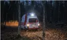  ?? Photograph: Alessio Mamo/The Guardian ?? An ambulance in the border region