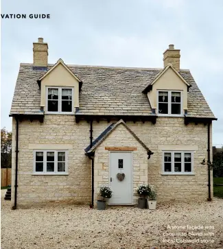  ??  ?? A stone façade was chosen to blend with local Cotswold stone