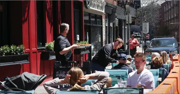  ?? HERALD FILE PHOTO ?? What you won’t see this year in the North End — outdoor dining.