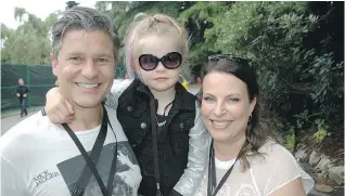  ??  ?? Rock’N The Park creator Cindy Beedie welcomed Neil Patrick Harris’ husband, author and chef David Burtka, and his daughter Harper Grace to the concert in the park.