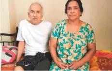  ??  ?? K. Raghavan and his wife in their single room in Dubai’s Jaffiliya.