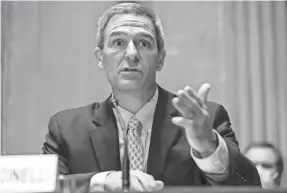  ?? JOSHUA ROBERTS/GETTY IMAGES ?? Ken Cuccinelli of the Department of Homeland Security defended the proposal as a move to protect the country.