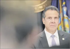  ?? Jeenah moon / the new York times ?? Gov. Andrew Cuomo’s administra­tion has not received a “15-day letter” concerning claims of ethics violations, a spokesman says.