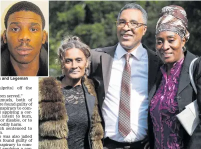  ?? Pictures: VICTORIA JONES/PA ?? Relief... boxing champ Michael Watson with family members outside court yesterday