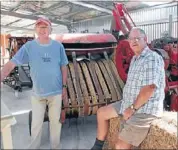  ??  ?? Ready to open: Barry Timings and Bob Dijkman have been volunteeri­ng their time to help get the new exhibition finished in time for its opening.