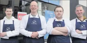  ??  ?? Robin Farrelly, Anthony Farrelly, Keith Grant and Padraig Farrelly of Farrelly’s Butchers.