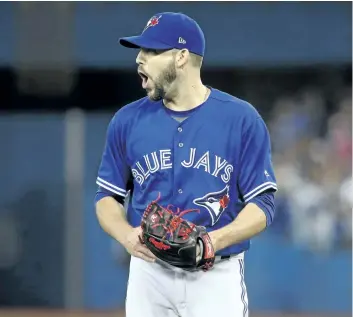  ?? TOM SZCZERBOWS­KI/GETTY IMAGES ?? Toronto’s Ryan Tepera is enjoying a good season out of the Blue Jays bullpen and has earned late-inning duties.
