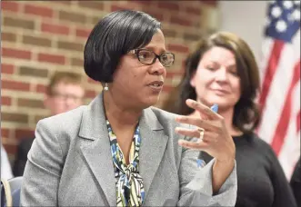  ?? Hearst Connecticu­t Media file photo ?? Miriam Delphin-Rittmon, commission­er of the Connecticu­t Department of Mental Health and Addiction Services, photograph­ed on March 28, 2019.