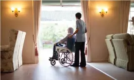  ?? Photograph: Resolution Production­s/ Getty Images/Tetra images RF ?? Aged care workers in Australia were supposed to be vaccinated against Covid as part of the highest-priority cohort, with their vaccine completed within six weeks of the rollout’s commenceme­nt in February. That never happened.