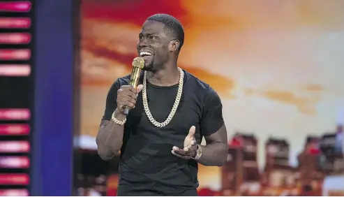  ?? UNIVERSAL PICTURES ?? Kevin Hart leans on safe but occasional­ly mean jokes, but the “standup film” falls way short.