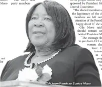  ??  ?? Cde Nomthandaz­o Eunice Moyo