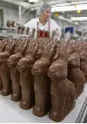  ?? Toby Talbot, Associated Press file photo ?? Freshly made chocolate bunnies are prepared for packaging for Easter treats.