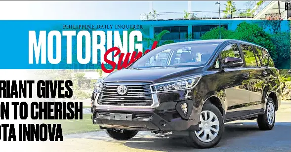 NEW XE VARIANT GIVES MORE REASON TO CHERISH THE TOYOTA INNOVA - PressReader