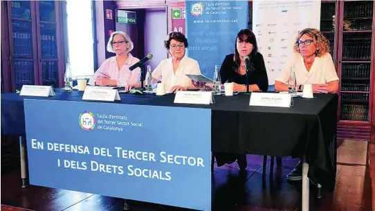  ?? EFE ?? La rueda de prensa de ayer de la Mesa del Tercer Sector