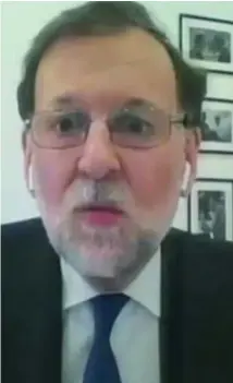  ??  ?? Mariano Rajoy declaró también por videoconfe­rencia