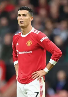  ?? ?? Under pressure… Cristiano Ronaldo could not help Manchester United’s collapse in dramatic fashion against Brighton on Saturday evening. -Photos: The Mirror/Sports Illustrate­d
