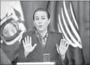  ?? Rodrigo Buendia AFP/Getty Images ?? FOREIGN MINISTER Maria Fernanda Espinosa said Ecuador is still looking for a long-term solution.