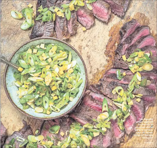  ?? NOAH FECKS ?? This flavorful ginger beef will be the star of your next dinner party or potluck, says Ali Rosen, author of the new “Bring It!”