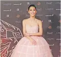  ??  ?? Taiwanese actress Wu Ke-xi arrives at the 53rd Golden Horse Awards in Taipei, Taiwan.