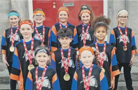  ??  ?? The champs from Dance Jam Street Dance School with their medals.