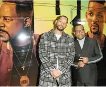  ?? — AFP ?? (From left) Will Smith and Martin Lawrence attend the premiere of Columbia Pictures’ “Bad Boys For Life” at TCL Chinese Theatre in Hollywood, California.