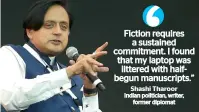  ?? Photos by Ryan Lim ?? IN CONVERSATI­ON: Shashi Tharoor was among the speakers at the Hay Festival in Abu Dhabi on Wednesday. —