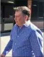  ?? GLENN GRIFFITH — GGRIFFITH@ DIGITALFIR­STMEDIA.COM ?? Sean Flaherty leaves Saratoga County Court after posting bail.