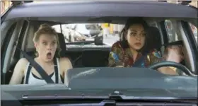  ?? HOPPER STONE — LIONSGATE VIA ASSOCIATED PRESS ?? This image released by Lionsgate shows Kate McKinnon, left, and Mila Kunis in a scene from “The Spy Who Dumped Me.”