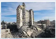  ?? Picture: REUTERS ?? View of the site of an Israeli airstrike on a building, amid the ongoing conflict between Israel and the Palestinia­n Islamist group Hamas, in Rafah, in the southern Gaza Strip on March 9, 2024.