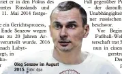  ?? Foto: dpa ?? Oleg Senzow im August 2015.