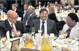 ?? PHOTO: SUPPLIED ?? At the peak of their power – President Jacob Zuma, Atul Gupta and Eastern Cape Premier Noxolo Kieviet at a New Age Breakfast in Port Elizabeth in this file photo.