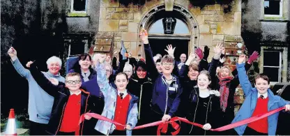  ??  ?? DelightTru­st members were joined by pupils from St Mary’s Primary School for the ribbon-cutting ceremony