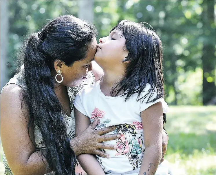  ?? JOSH REYNOLDS / THE WASHINGTON POST ?? Sandy Gonzalez and her mother Angelica Gonzalez-Garcia were reunited after being separated at the U.S.-Mexico border and detained.