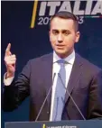  ?? Foto: dpa ?? Der Spitzenkan­didat der Fünf Sterne Bewegung: Luigi Di Maio.