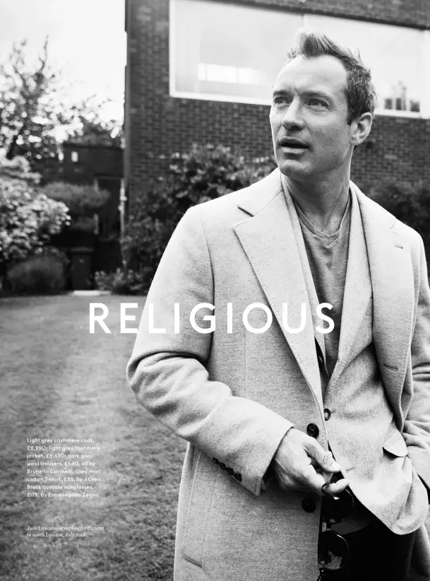  ?? Jude Law photograph­ed for Esquire in north London, July 2016 ??