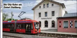  ?? ?? Die City-Bahn am Zielort Stollberg.