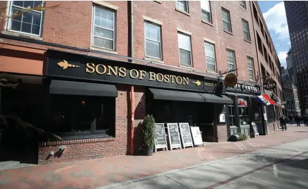  ?? NANCY LANE / HERALD STAFF FILE ?? AWAITING RULING: The Sons of Boston bar has already lost its entertainm­ent license and now is accused of several other charges relating to the fatal stabbing of a patron by a bouncer last month.