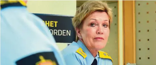  ?? ARKIVFOTO: STEIN HARALD ØIGÅRD ?? POLITIMEST­ER: Artikkelfo­rfatteren håper at Kirsten Lindebergs etterfølge­r som politimest­er vil vaere politiutda­nnet.