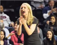  ?? Chris Szagola / Associated Press ?? UConn assistant coach Shea Ralph reacts during a 2019 game against Temple. Vanderbilt has hired Ralph, it was announced on Tuesday.