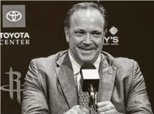  ?? Jon Shapley / Staff photograph­er ?? Rockets CEO Tad Brown, shown at media day last year, is ready for what figures to be a challengin­g 2020-21 campaign.