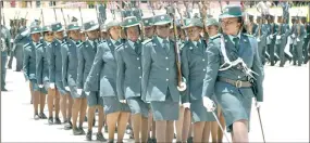  ?? Photo: NCS ?? Parading… Female members of the Namibian Correction­al Service during a parade.