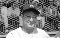  ?? THE ASSOCIATED PRESS ?? New York Yankees’ Lou Gehrig poses at a spring training game in St. Petersburg, Fla., in this March 16, 1935, file photo.