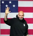  ?? GENE J. PUSKAR - THE ASSOCIATED PRESS ?? Pennsylvan­ia Lt. Gov. John Fetterman at an election night party in Pittsburgh on Nov. 9. Fetterman suffered a stroke during his campaign last year.