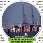  ??  ?? The UK is responsibl­e for more than twothirds of the world's cannabis exports