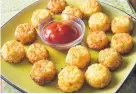  ?? TAMMY LJUNGBLAD/TNS ?? Crispy Cauliflowe­r Bites have the satisfying crunch of tater tots but are healthier than deep-fried potatoes.