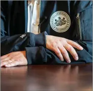  ?? DAN GLEITER — PENNLIVE.COM ?? Gov. Josh Shapiro’s jacket has a Governor patch and a “48” on the sleeve, signifying Shapiro as the 48th governor of Pennsylvan­ia. March 20, 2024. Dan Gleiter | dgleiter@ pennlive.com