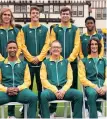  ?? Tennis South Africa ?? TEAM SA: Back, from left: Philip
Henning, Lleyton Cronje, Ruan Roelofse, Siphosotha­ndo Montsi. Front: Raven Klaasen, Christo van Rensburg (capt) and Lloyd Harris. |